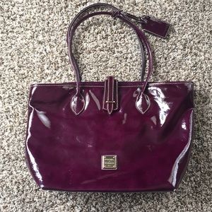 Dooney and bourke patent leather purple purse